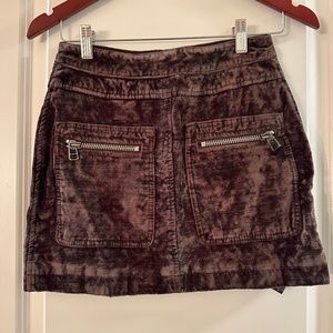 Free People Brown Velvet Mini